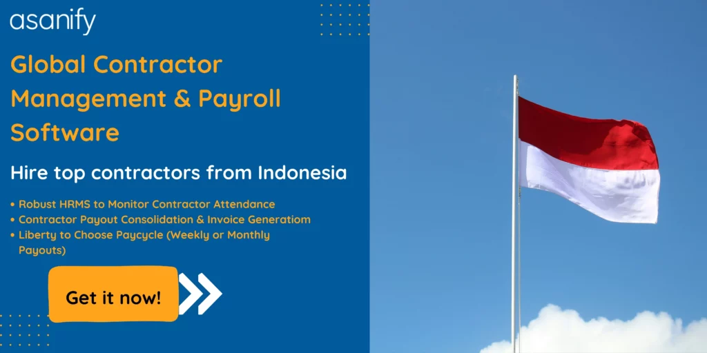 Pay contractors in Indonesia 