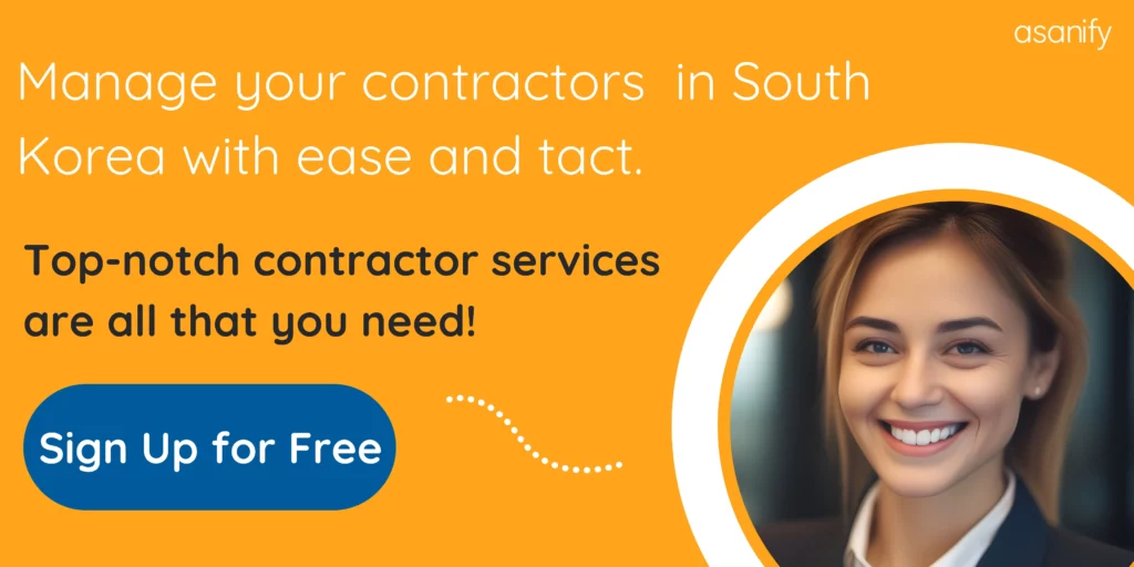 Pay contractors in South Korea 