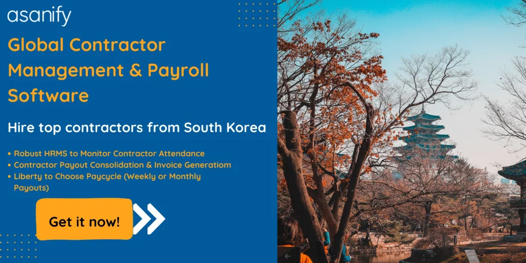 Pay contractors in South Korea 