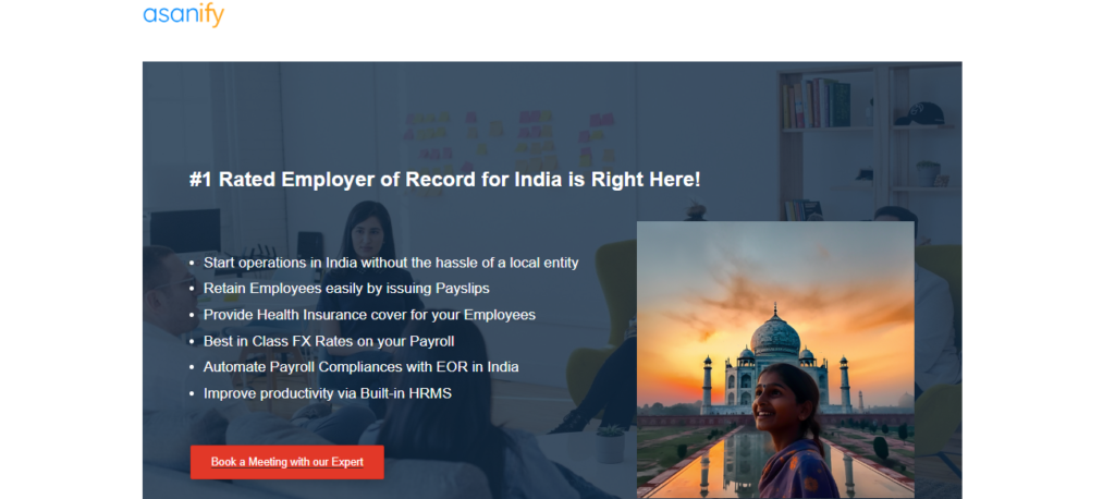 Asanify Employer of Record- one of the top Employer of Record companies in India 