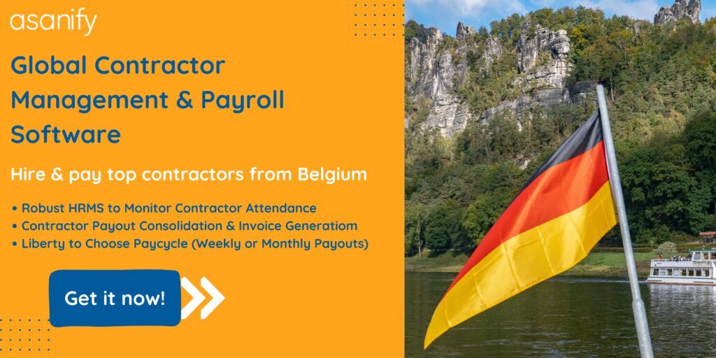 payment terms for contractors in Belgium