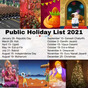 Read more about the article When and what are the Public Holidays in 2021?