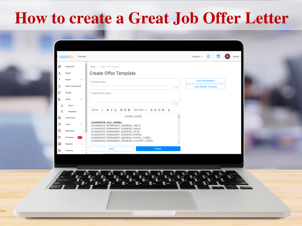 job offer letter creator