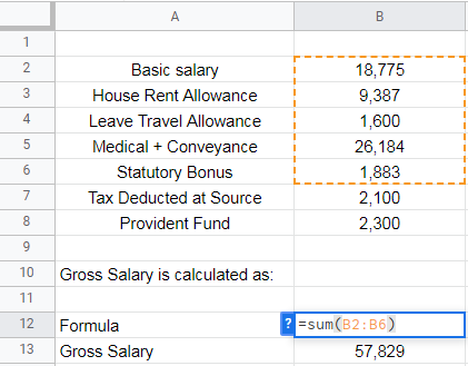 how to create a salary structure in excel 