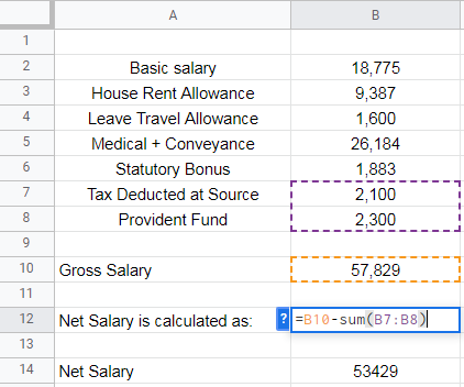 how to create a salary structure in excel 
