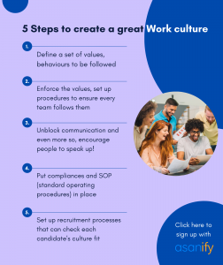 steps to create a great work culture