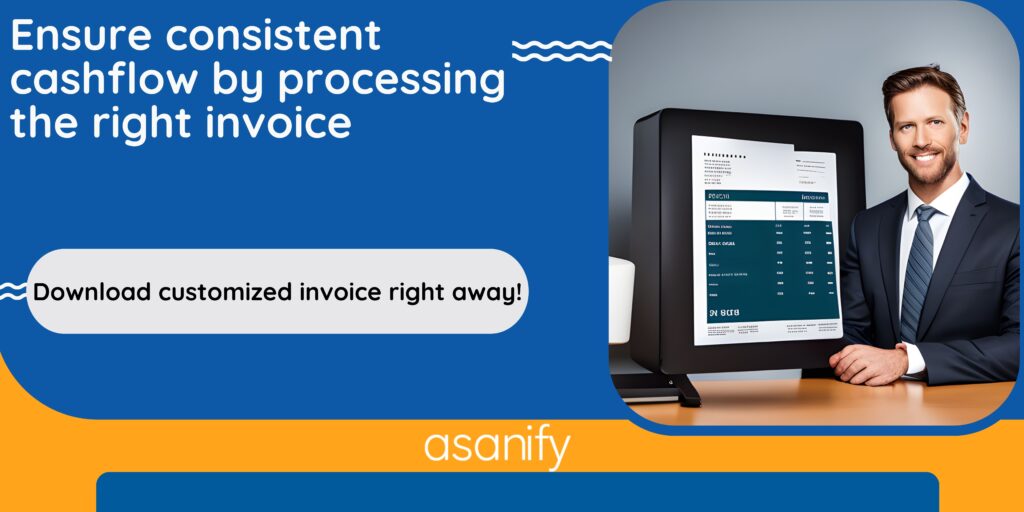 Asanify's free tool to get access to customized invoice 